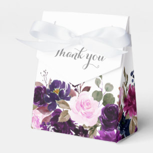 Purple Lavender Floral Boho Wedding Favour box
