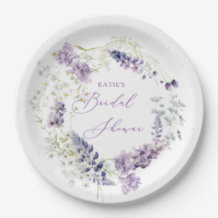 Purple + Lavender Floral Paper Plates