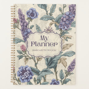 Purple Lavender Floral Planner Student Notebook 