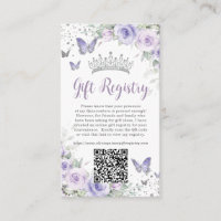 Purple Lavender Floral Quinceanera Gift Registry
