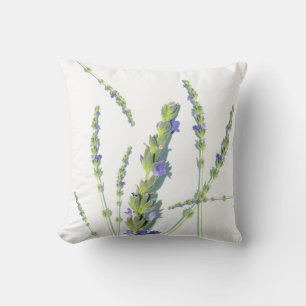 Purple Lavender Flower Throw Pillow Cushion