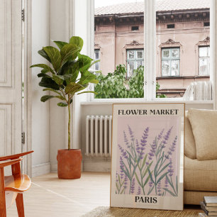 Purple Lavender Flower Watercolor Floral Wall Art