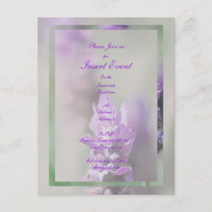 Purple lavender flower wedding   Personalise Invitation