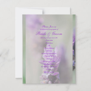 Purple lavender flower wedding   Personalise Invitation