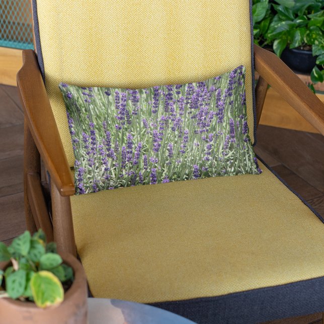 Purple Lavender Flowers Floral Outdoor Cushion (In Situ Chair)