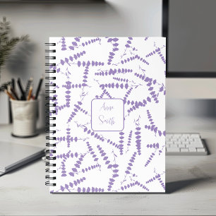 Purple Lavender Flowers _ Floral Pattern Script Planner