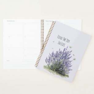 Purple Lavender Flowers Mint Butterflies Joy Planner