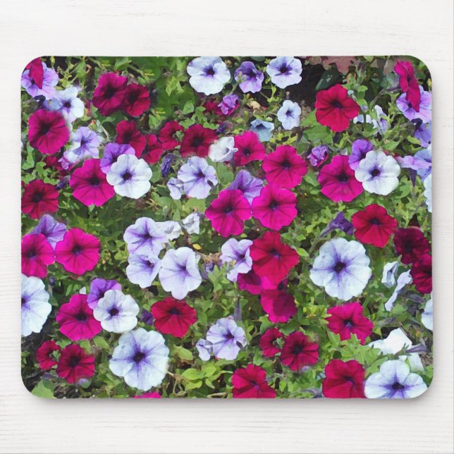 Purple & Lavender Flowers: Mouse Mat (Front)