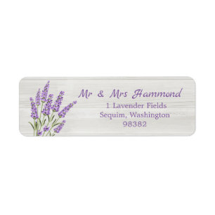 Purple lavender flowers on wood