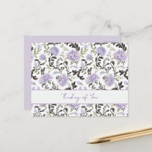 Purple Lavender Flowers Thinking of You Postcard