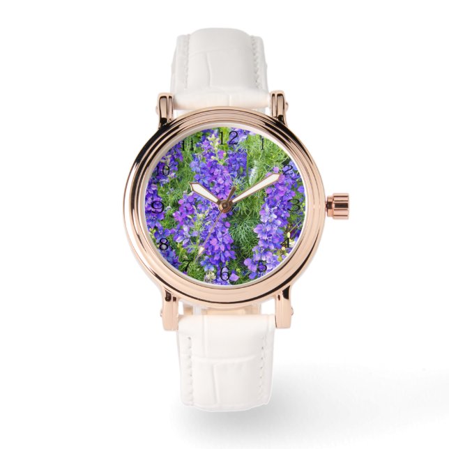 Purple Lavender Flowers, Watch (Front)