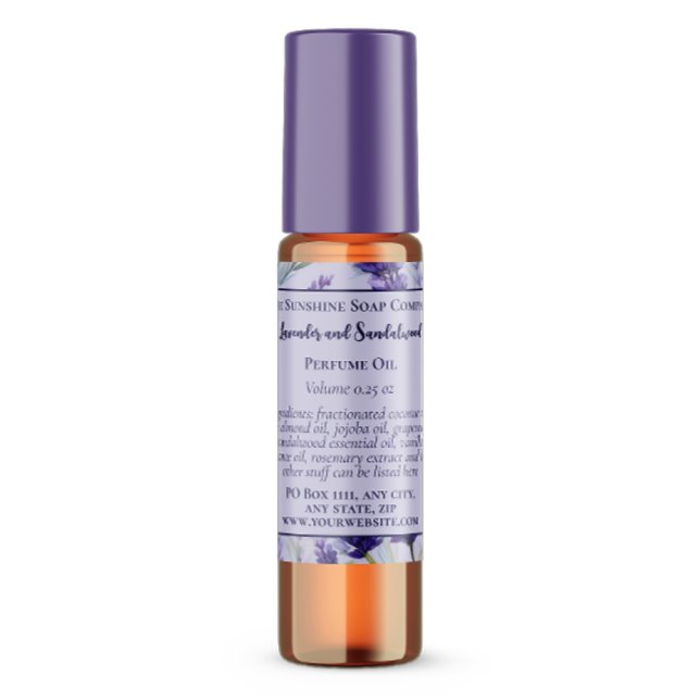 Purple Lavender Garden Perfume Roller Bottle label (Creator Uploaded)