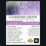 Purple Lavender, Gardening Service, Horticulturist Flyer<br><div class="desc">Purple Lavender,  Gardening Service,  Horticulturist Advertising Flyer by The Business Card Store.</div>