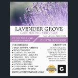 Purple Lavender, Gardening Service, Horticulturist Flyer<br><div class="desc">Purple Lavender,  Gardening Service,  Horticulturist Advertising Flyer by The Business Card Store.</div>