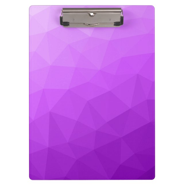 Purple lavender gradient geometric mesh pattern clipboard (Front)