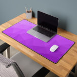 Purple lavender gradient geometric mesh pattern desk mat<br><div class="desc">Unique cool desk mat for her office, room, work, gaming room..
Triangle geometric mesh with light to dark pinkish purple lavender ombre gradient.</div>
