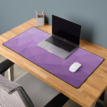 Purple lavender gradient geometric mesh pattern desk mat<br><div class="desc">Unique cool desk mat for her office,  room,  work,  gaming room.. 
Triangle geometric mesh with light to dark purple lavender ombre gradient.</div>