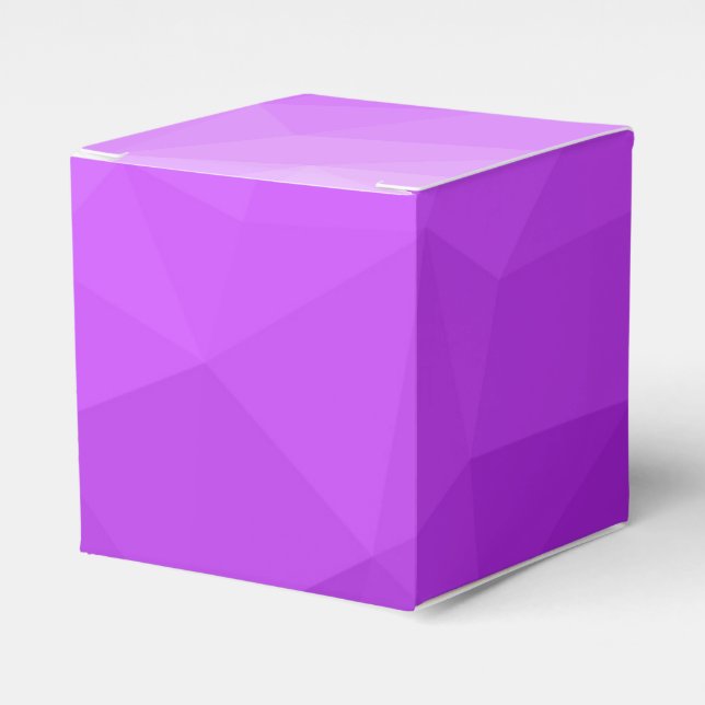 Purple lavender gradient geometric mesh pattern favour box (Front Side)
