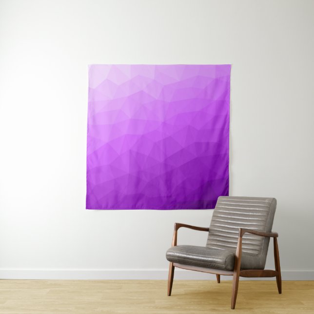 Purple lavender gradient geometric mesh pattern tapestry (In Situ)