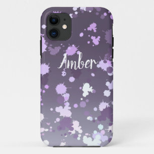 Purple Lavender Gradient Paint Splash Personalised iPhone 11 Case