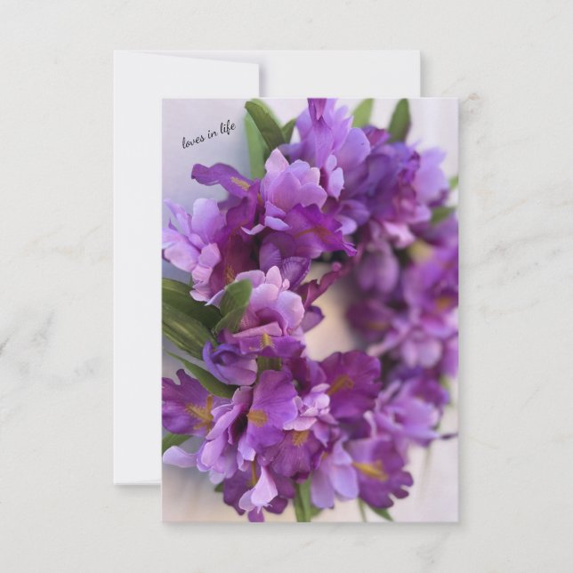 Purple & lavender Iris  Card (Front)