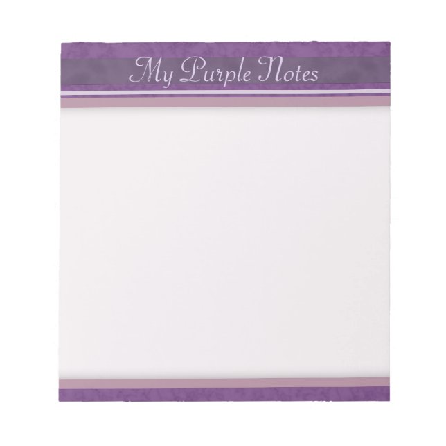 Purple Lavender Mauve Notepad (Front)
