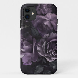 Purple Lavender Moody Roses Floral Goth iPhone 11 Case