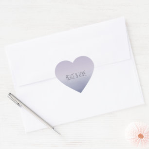 Purple Lavender Ombre Heart Sticker