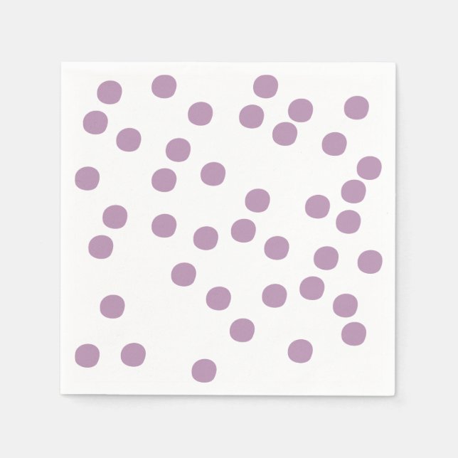 Purple / Lavender Polkadots Napkin (Front)