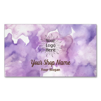 Purple Lavender Professional Business Card Magnet