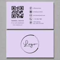 Purple Lavender Professional Company Logo QR Code