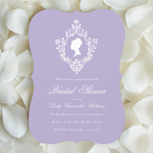 Purple Lavender Regency Vintage Bridal Shower Invitation