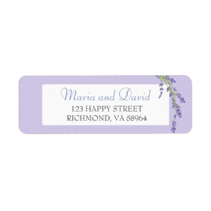Purple Lavender Return Address