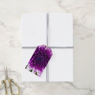 Purple lavender shade flowers gift tags