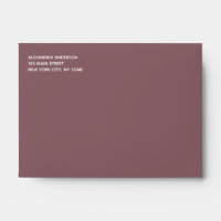 Purple Lavender Simple Minimalist Coloured Envelop