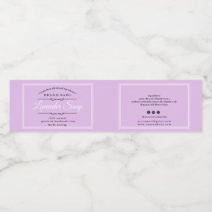 Purple Lavender Soap Label