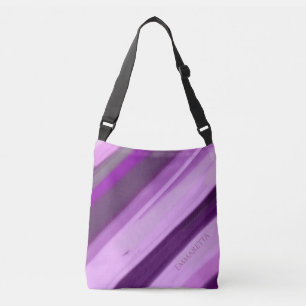 Purple Lavender Stripes Crossbody Bag