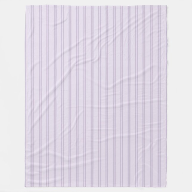 Purple Lavender Stripes Fleece Blanket (Front)
