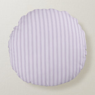 Purple Lavender Stripes Round Cushion