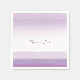 Purple Lavender Watercolor Elegant Wedding Napkins