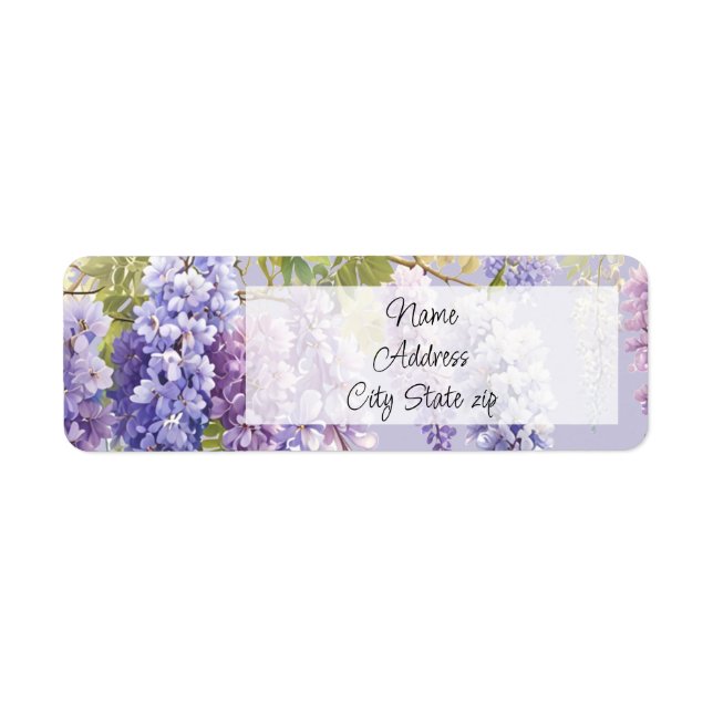 Purple lavender watercolor floral wisteria lilac  (Front)