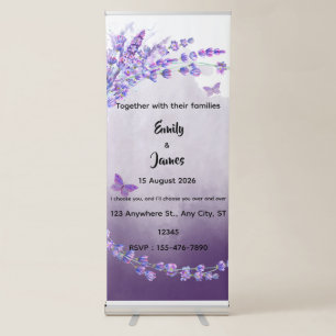 Purple Lavender Watercolor Wedding Welcome Sign