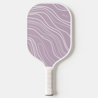 Purple Lavender Wave Modern Personalised Pickleball Paddle
