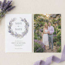 Purple Lavender With Photo Elegant Wedding