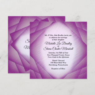Purple Layers Wedding Invitations