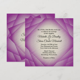 Purple Layers Wedding Invitations