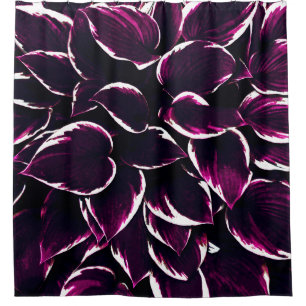 Purple Leaf Hosta Shower Curtain