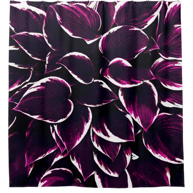 Purple Leaf Hosta Shower Curtain (Front)
