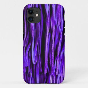 Purple Leather Fringe Fun and Fancy iPhone 11 Case