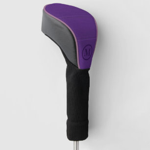 Purple leather image print custom monogram golf head cover